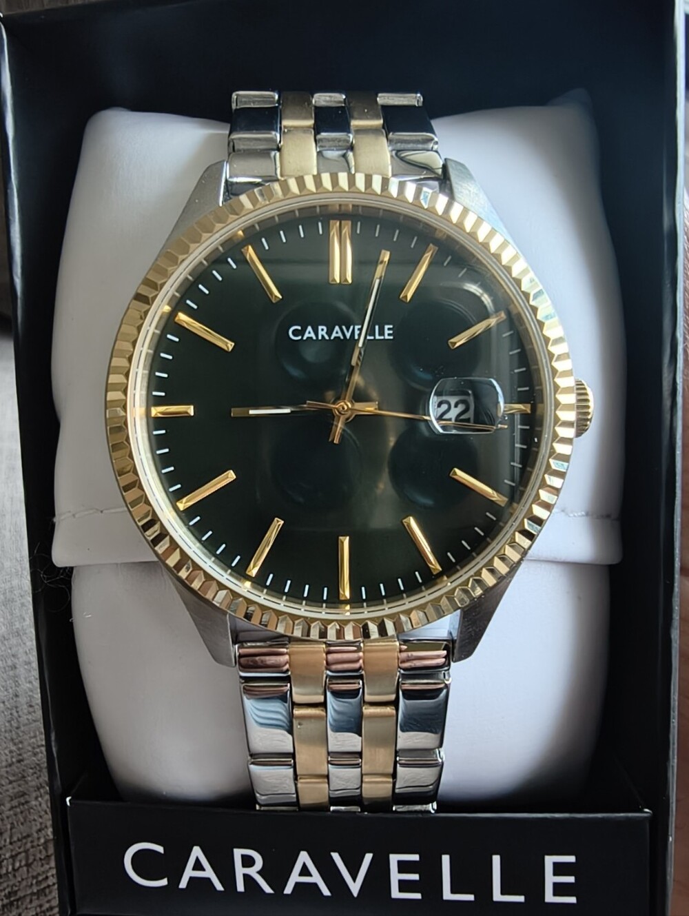 Caravelle by Bulova Green Dial Two-Tone Stainless Steel Men’s Watch